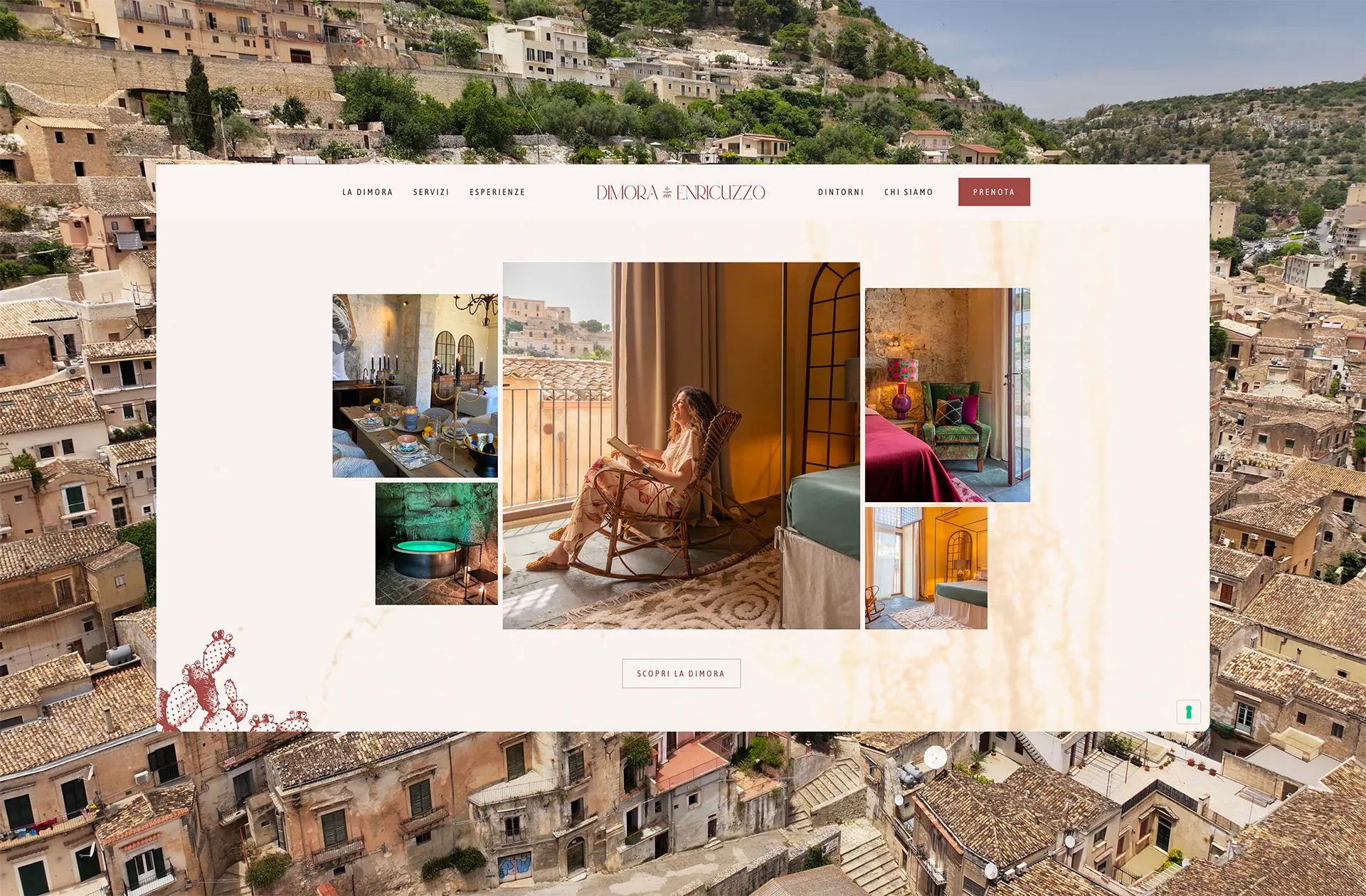 Anteprima homepage sito Dimora Enricuzzo by Nevele Digital Boutique