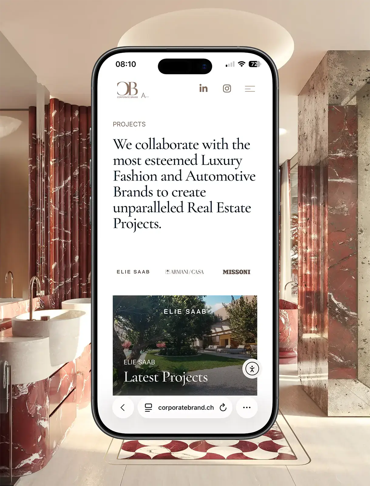 Anteprima mobile sito Coprorate Brand by Nevele Digital Boutique
