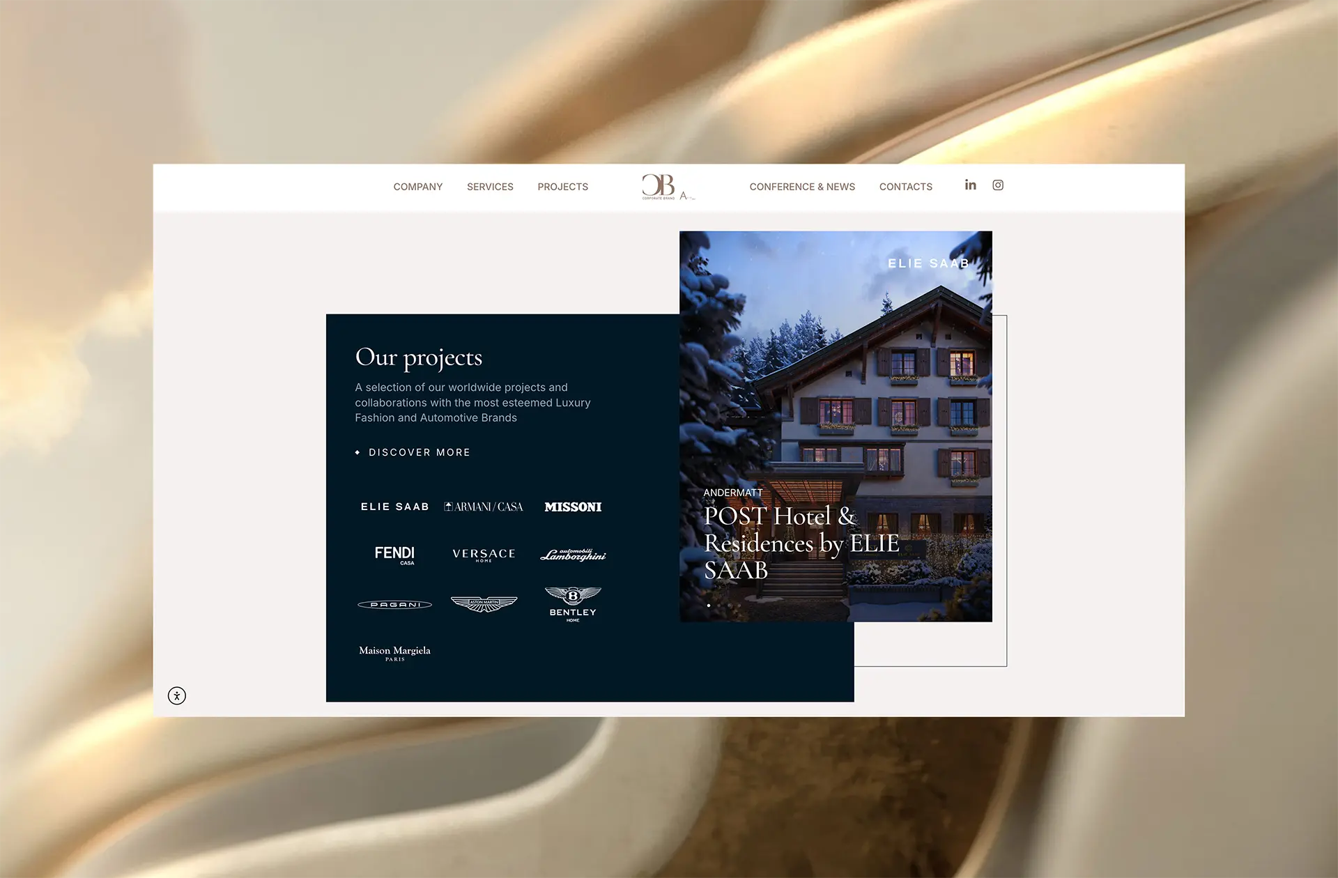 Pagina progetto Corporate Brand by Nevele Digital Boutique